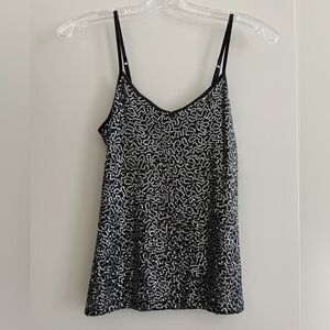 Express dark Gray and Silver Sequin Cami top
